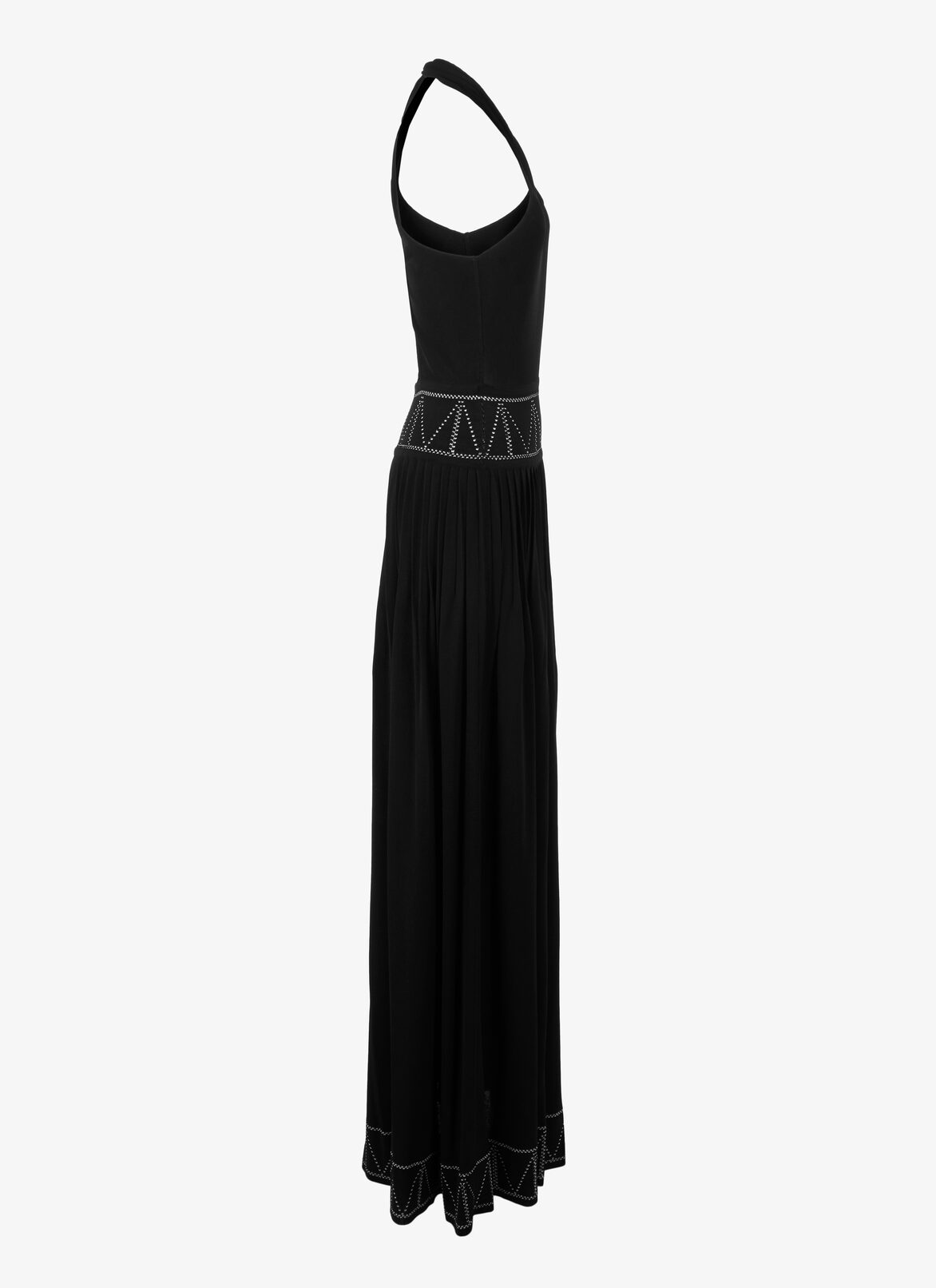 Asymmetrical Long Dress  ALAÏA BLACK ASYMMETRICAL LONG DRESS